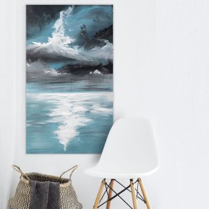 Abstract Storm Cloud Painting